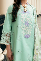 Hemline Odyssey By Mushq Unstitched 3 Piece Luxury Emb Lawn Suit-HMC-10-Bristol Beauty