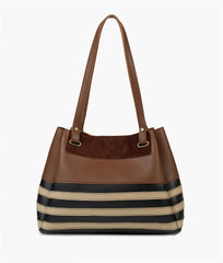 RTW Creation - Brown and white zebra tote bag