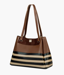 RTW Creation - Brown and white zebra tote bag