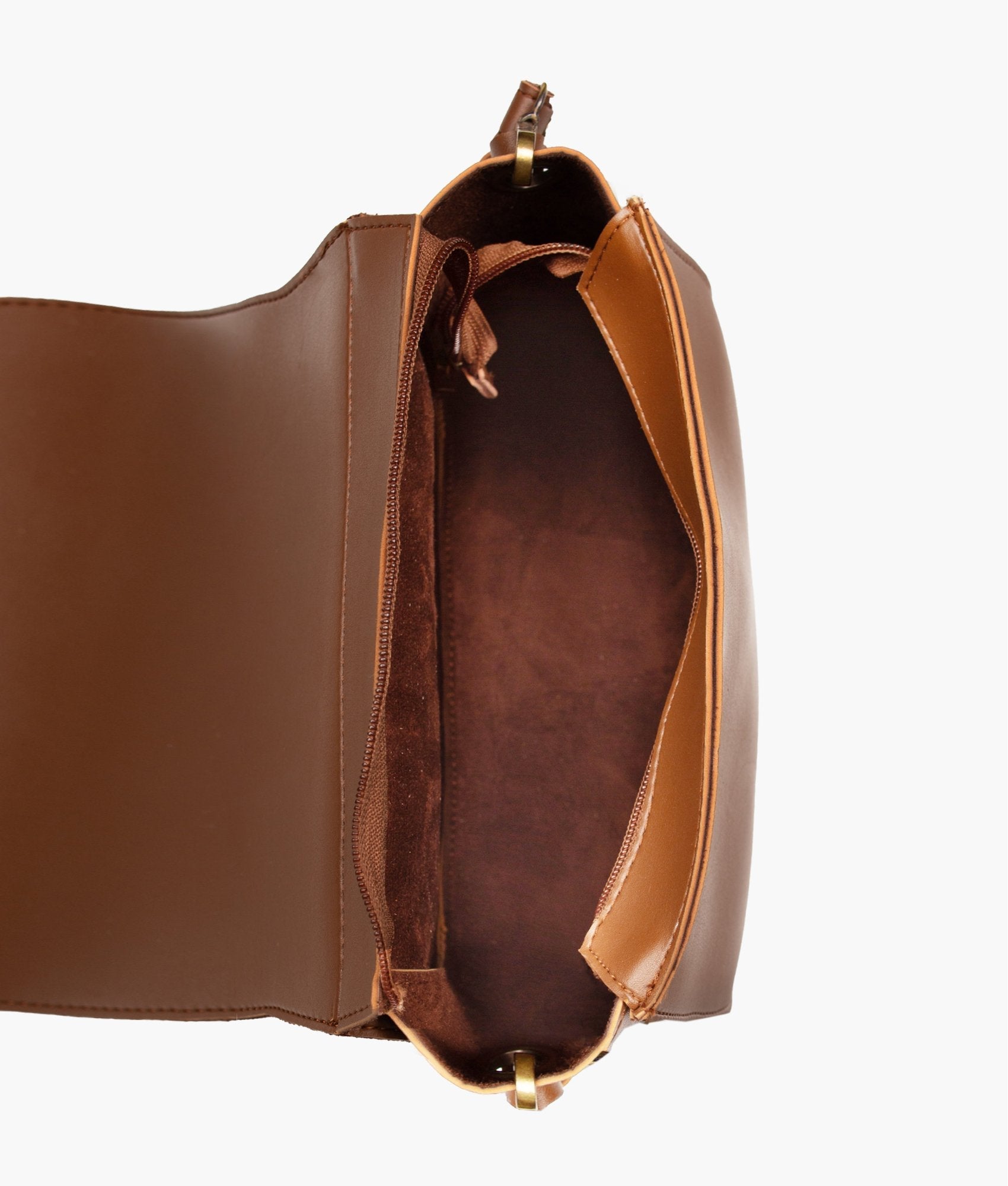 RTW Creation - Brown foldover saddle bag