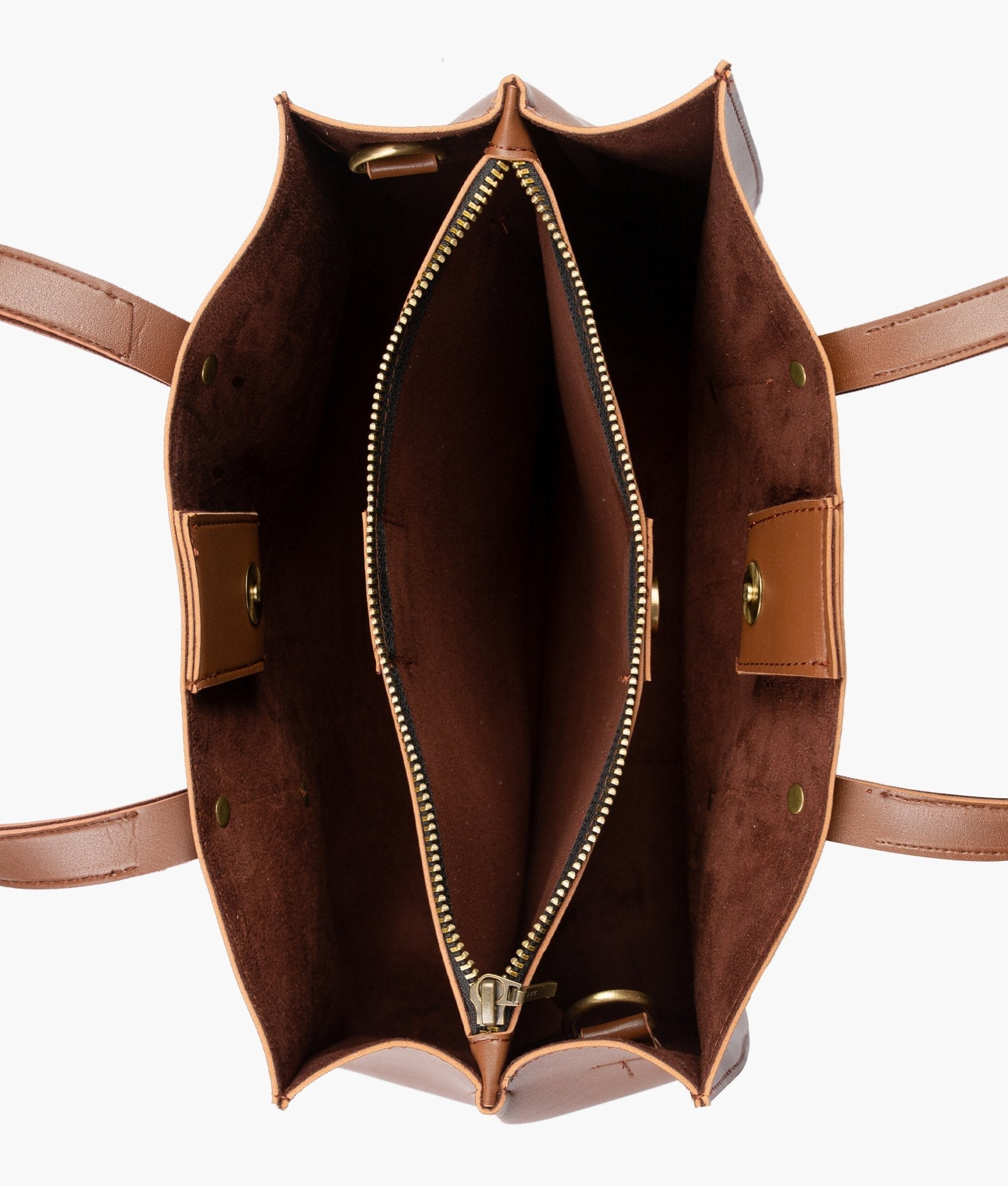 RTW Creation - Brown multi compartment satchel bag