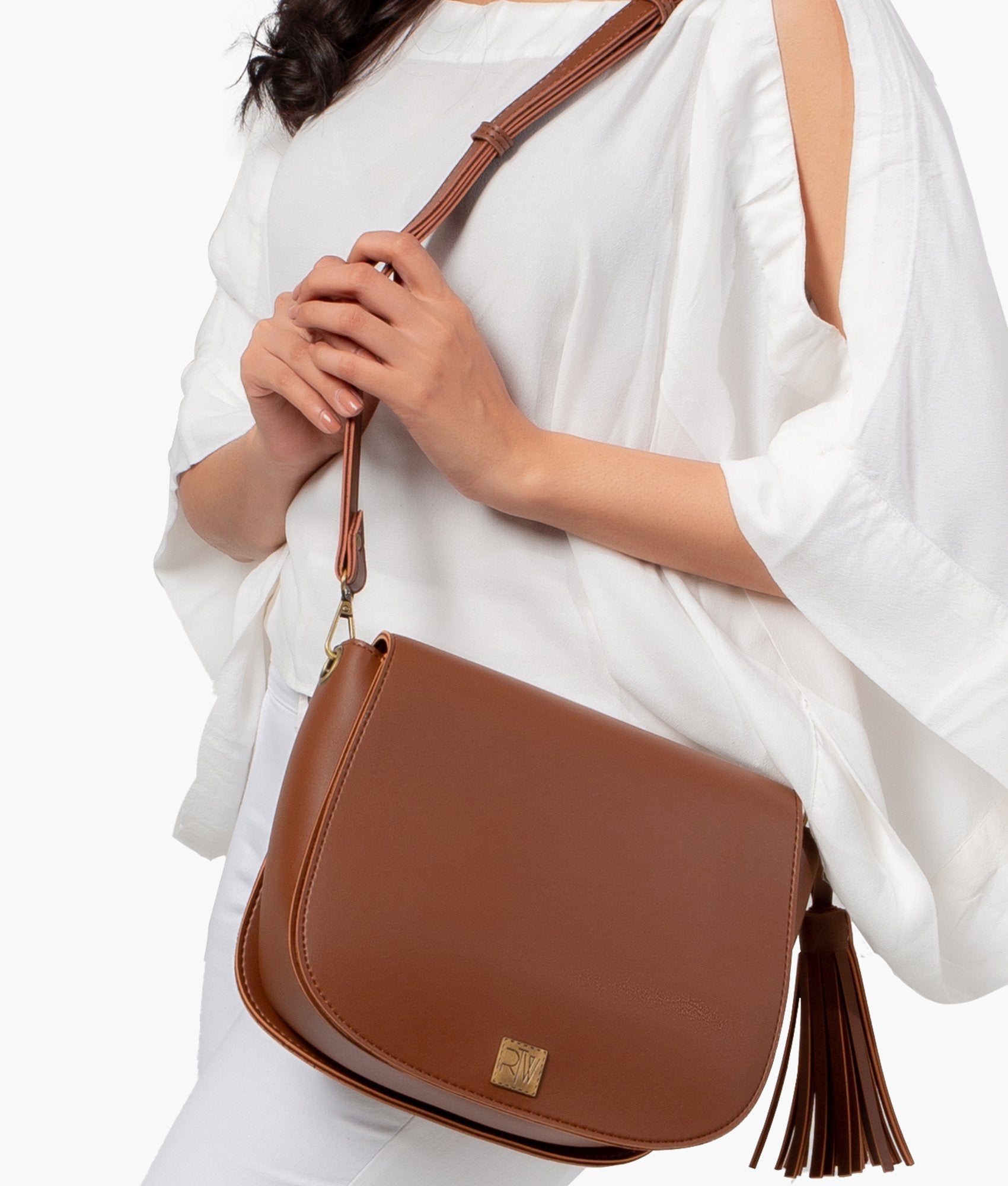 RTW Creation - Brown foldover saddle bag