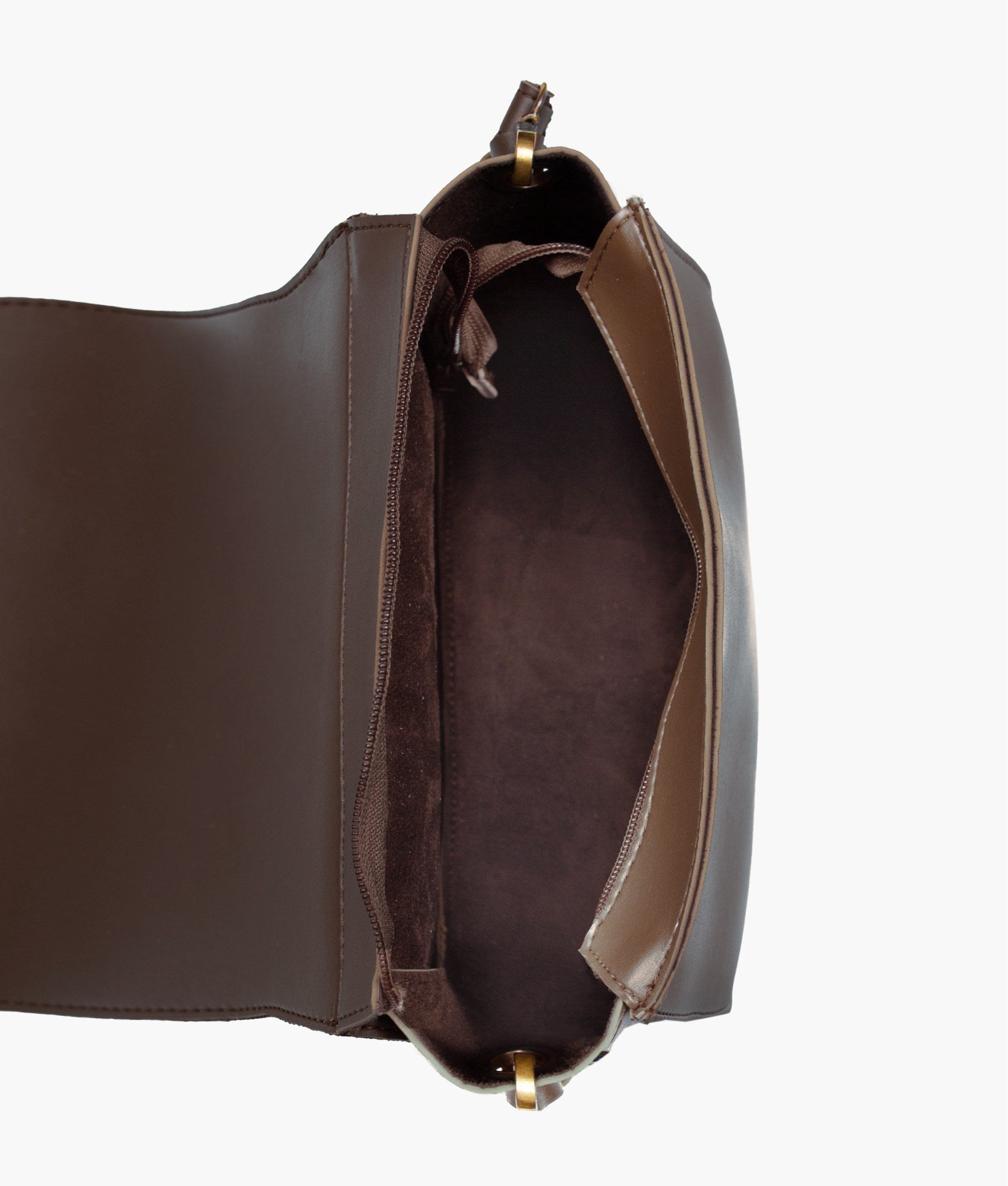 RTW Creation - Dark brown foldover saddle bag