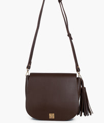 RTW Creation - Dark brown foldover saddle bag