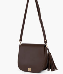 RTW Creation - Dark brown foldover saddle bag