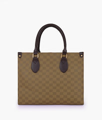 RTW Creation - Brown checkered everywear handbag