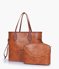 RTW Creation - Brown crocodile neverfull two piece set