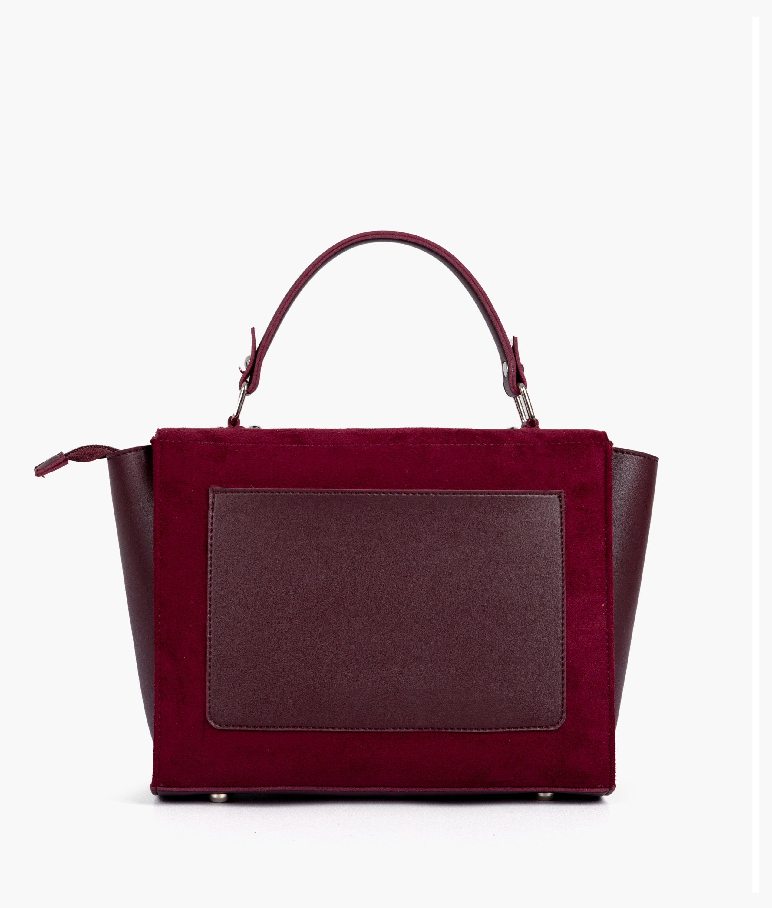 RTW Creation - Burgundy suede mini messenger bag