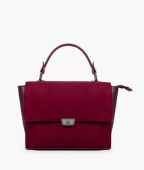 RTW Creation - Burgundy suede mini messenger bag