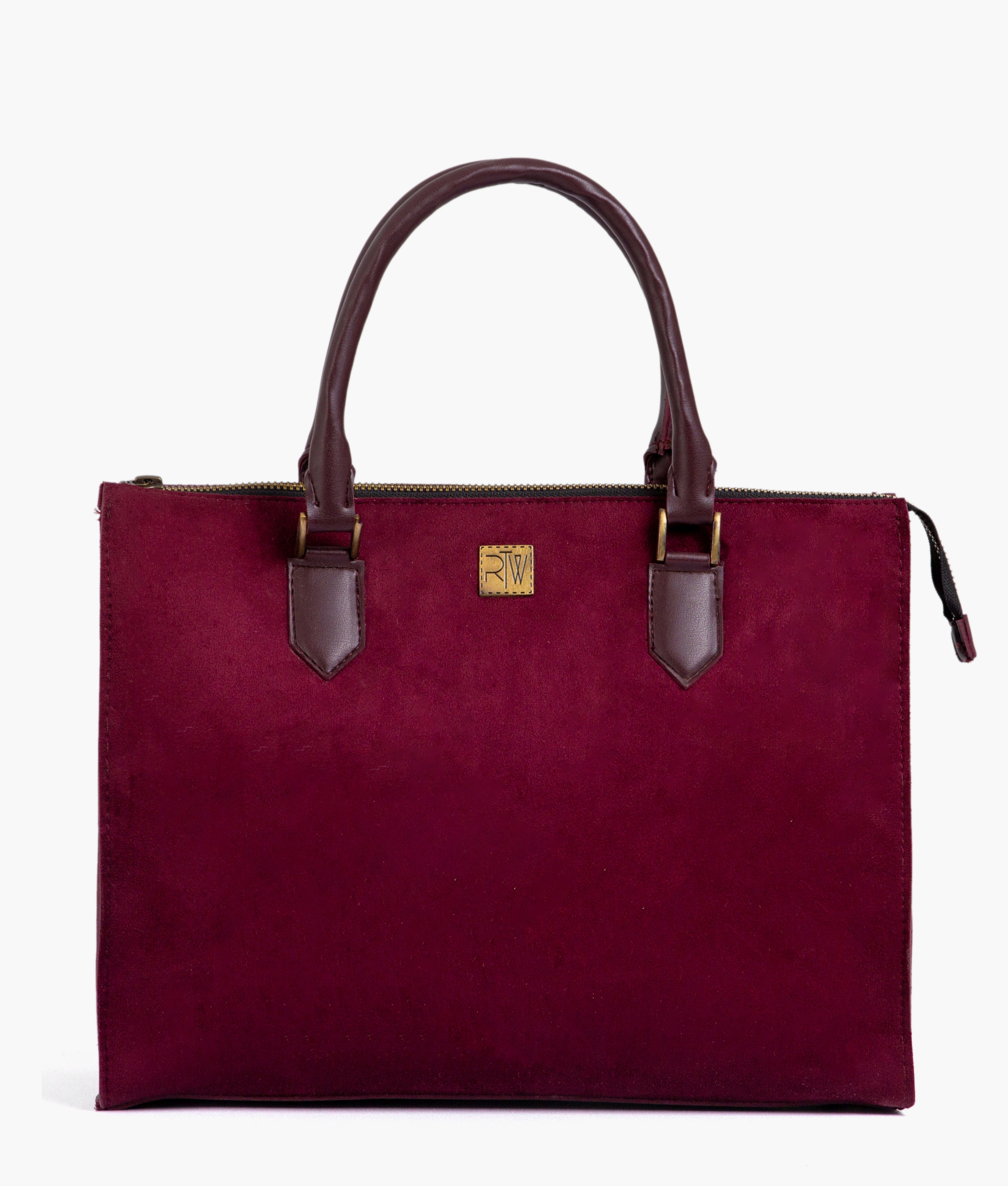 RTW Creation - Burgundy suede workplace handbag