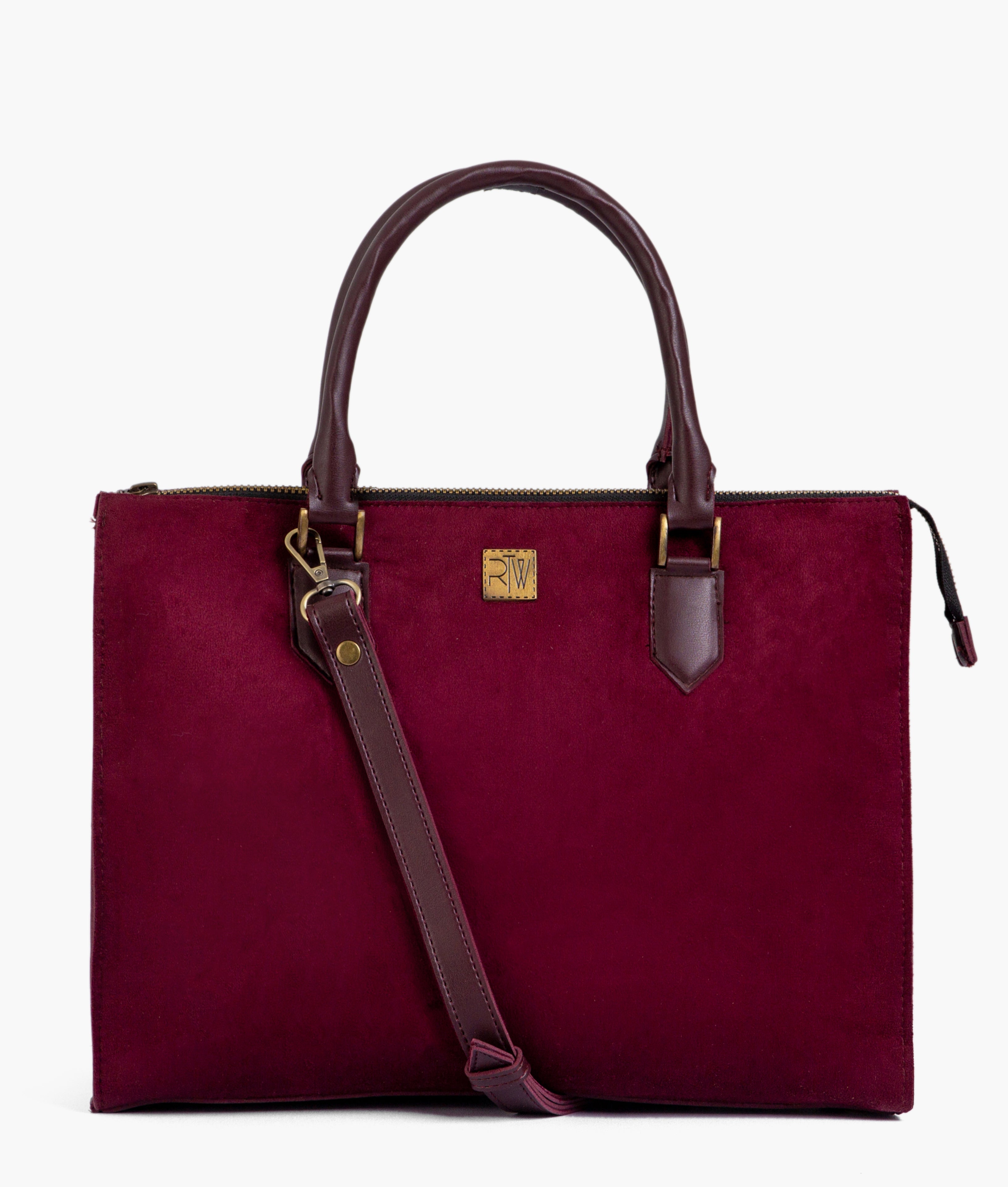 RTW Creation - Burgundy suede workplace handbag