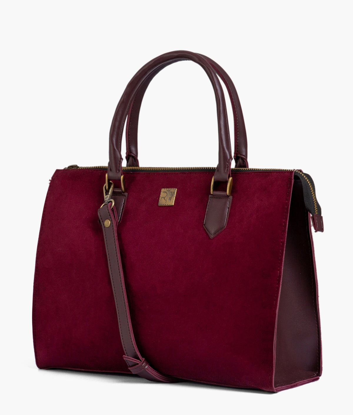 RTW Creation - Burgundy suede workplace handbag