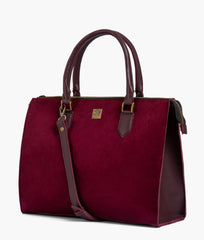 RTW Creation - Burgundy suede workplace handbag