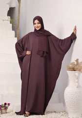 Abaya.Pk Burgundy Butterfly Gown Abaya