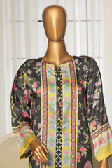 Sada Bahar Stitched 2 Piece Silk Printed Suit-C1-18-Black & Yellow