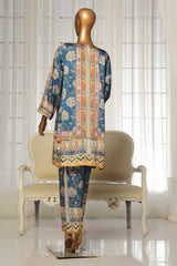 Sada Bahar Stitched 2 Piece Silk Printed Suit-C1-19-Blue