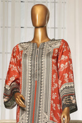 Sada Bahar Stitched 2 Piece Silk Printed Suit-C1-24-Orange & Skin