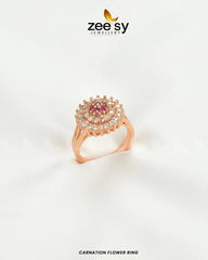 Carnation Flower Ring 19 - Zeesy Jewellery
