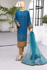 Cortesia By HZ Unstitched 3 Piece Chiffon Luxury Formals Suit-CC-03-Arurite