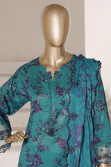 Signature By Sada Bahar Stitched 3 Piece Festive Emb Lawn Vol-02 Suit-CD-671-C.GREEN