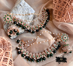 Made For Her-Sahara Dusk Danglers - Green - KIA1050