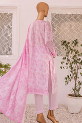 HZ Unstitched 3 Piece Emb Chikankari Lawn Suit-CEC-728