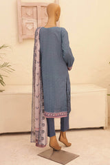 HZ Unstitched 3 Piece Emb Chikankari Lawn Suit-CEC-765