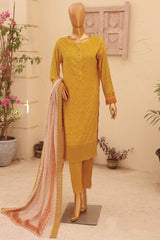 HZ Unstitched 3 Piece Emb Chikankari Lawn Suit-CEC-767