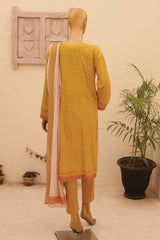 HZ Unstitched 3 Piece Emb Chikankari Lawn Suit-CEC-767