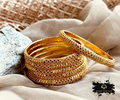 Made For Her-Auric 6-Piece Golden Bangles - RAYN1031