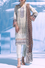 Colors by Al Zohaib Unstitched 3 Piece Digital Printed Lawn Vol-03 Suit-CFD-07