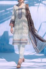 Colors by Al Zohaib Unstitched 3 Piece Digital Printed Lawn Vol-03 Suit-CFD-07