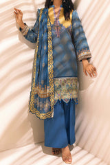 Colors by Al Zohaib Unstitched 3 Piece Digital Printed Lawn Vol-03 Suit-CFD-12