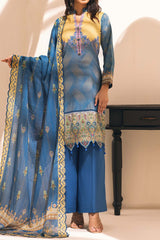 Colors by Al Zohaib Unstitched 3 Piece Digital Printed Lawn Vol-03 Suit-CFD-12