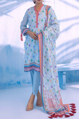 Colors by Al Zohaib Unstitched 3 Piece Digital Printed Lawn Vol-03 Suit-CFD-13