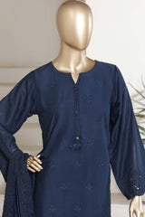 Sada Bahar Stitched 3 Piece Chikankari 3D Laser Work Lawn Vol-02 Suit-CK-03-BLUE