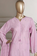 Sada Bahar Stitched 3 Piece Chikankari 3D Laser Work Lawn Vol-02 Suit-CK-05-PLUM