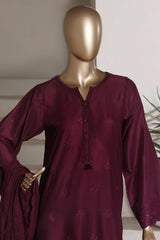 Sada Bahar Stitched 3 Piece Chikankari 3D Laser Work Lawn Vol-02 Suit-CK-06-FALSA