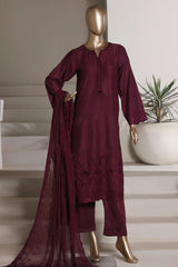 Sada Bahar Stitched 3 Piece Chikankari 3D Laser Work Lawn Vol-02 Suit-CK-06-FALSA