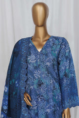 Sada Bahar Stitched 3 Piece Laser Cutwork Chikankari Vol-02 Collection'2024-CK-10-L.Blue
