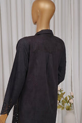 Estelle by Sada Bahar Stitched Co Ords Emb Jacquard Suit-CK-Black