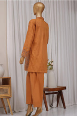 Estelle by Sada Bahar Stitched Co Ords Emb Jacquard Suit-CK-Mustard