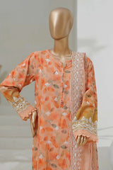 Sada Bahar Stitched 3 Piece Cutwork Chikankari Suit-CKP-02-Rust