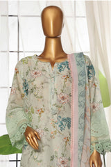 Sada Bahar Stitched 3 Piece Fusion Chikankari Suit-CKP-Ferozi