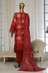 Laser Fusion By Sada Bahar Stitched 3 Piece Chikankari Collection'2025-CKP-Maroon