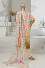 Sada Bahar Stitched 3 Piece Cutwork Chikankari Vol-02 Collection'2025-CKP-Peach