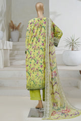 Sada Bahar Stitched 3 Piece Cutwork Chikankari Vol-02 Suit-CKP-Pista Green