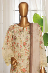 Sada Bahar Stitched 3 Piece Fusion Chikankari Suit-CKP-Piyazi