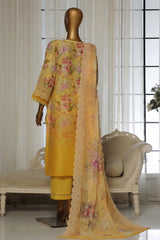 Laser Fusion By Sada Bahar Stitched 3 Piece Chikankari Collection'2025-CKP-Yellow