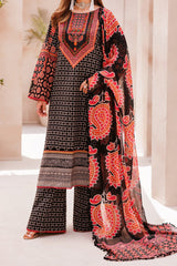 C Prints By Charizma Unstitched 3 Piece Printed Lawn Vol-07 Black Edition Suit-CP4-58